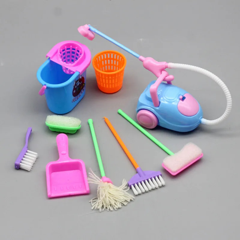9PCS Miniature Doll House Clea - Kids Outdoor Broom review and price