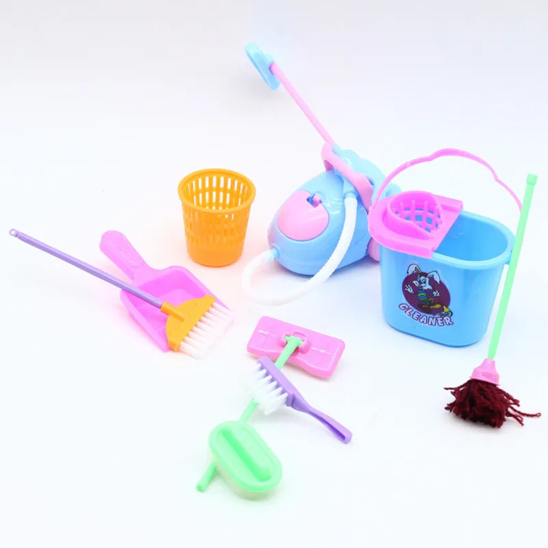 9PCS Miniature Doll House Clea - Kids Outdoor Broom review and price