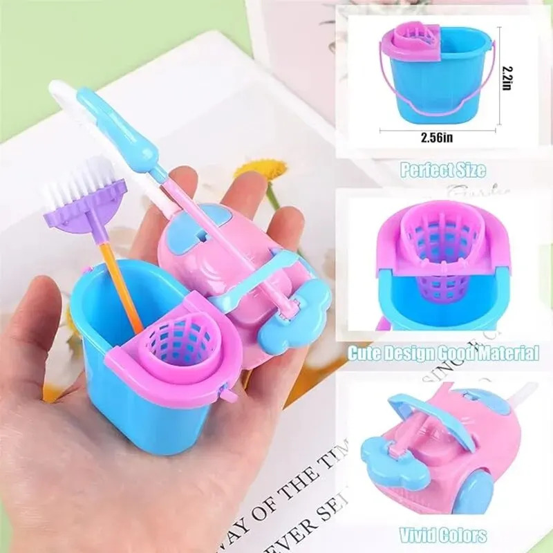 9PCS Miniature Doll House Clea - Kids Outdoor Broom review and price