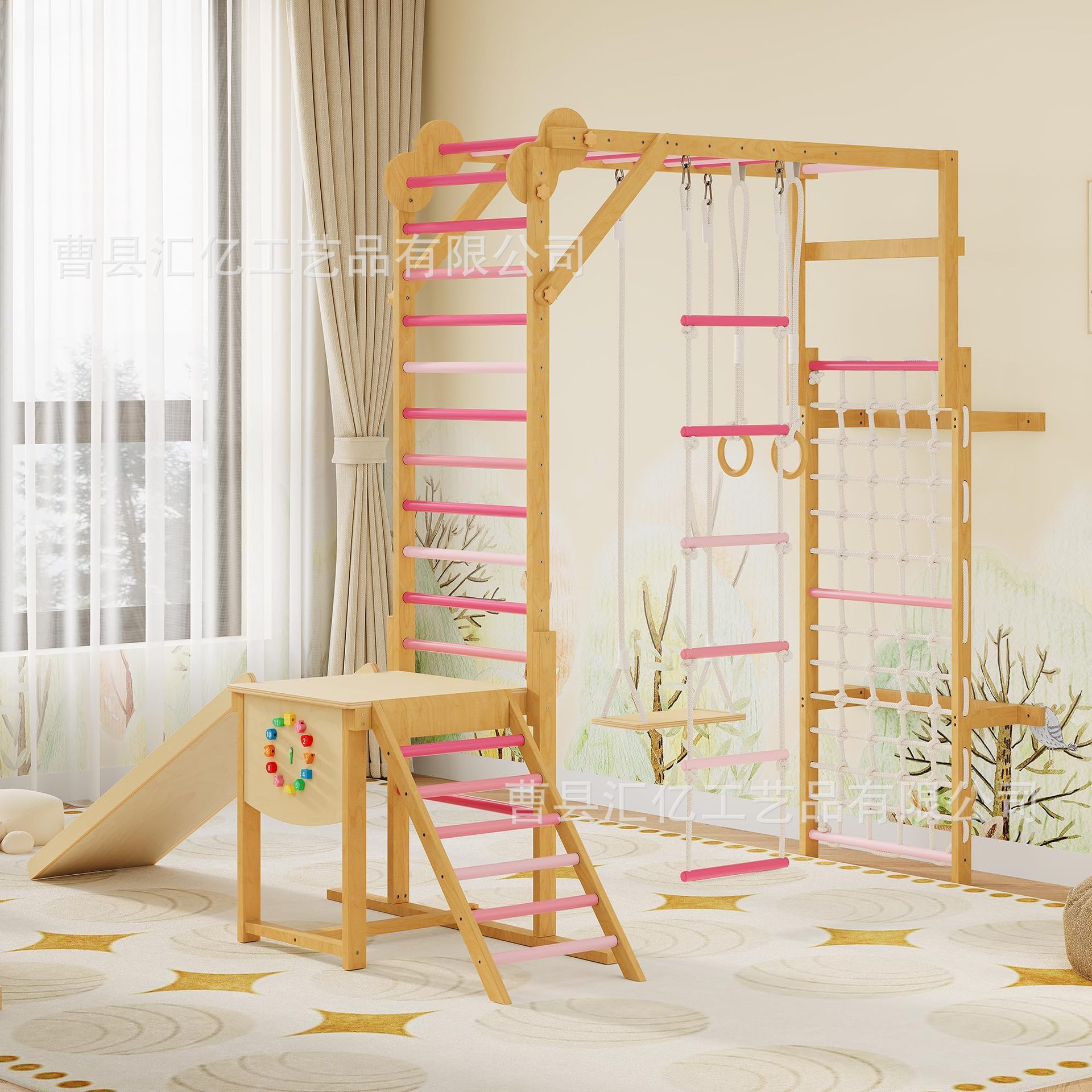 Indoor Solid Wood Kids Physica - Kids Outdoor Climbing Frame review and price