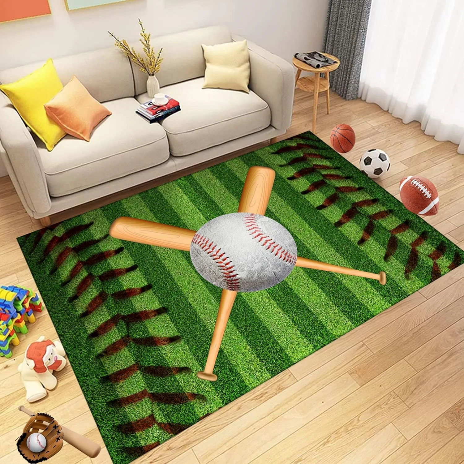 Basketball Court Area Rug Non- - Kids Outdoor Area review and price