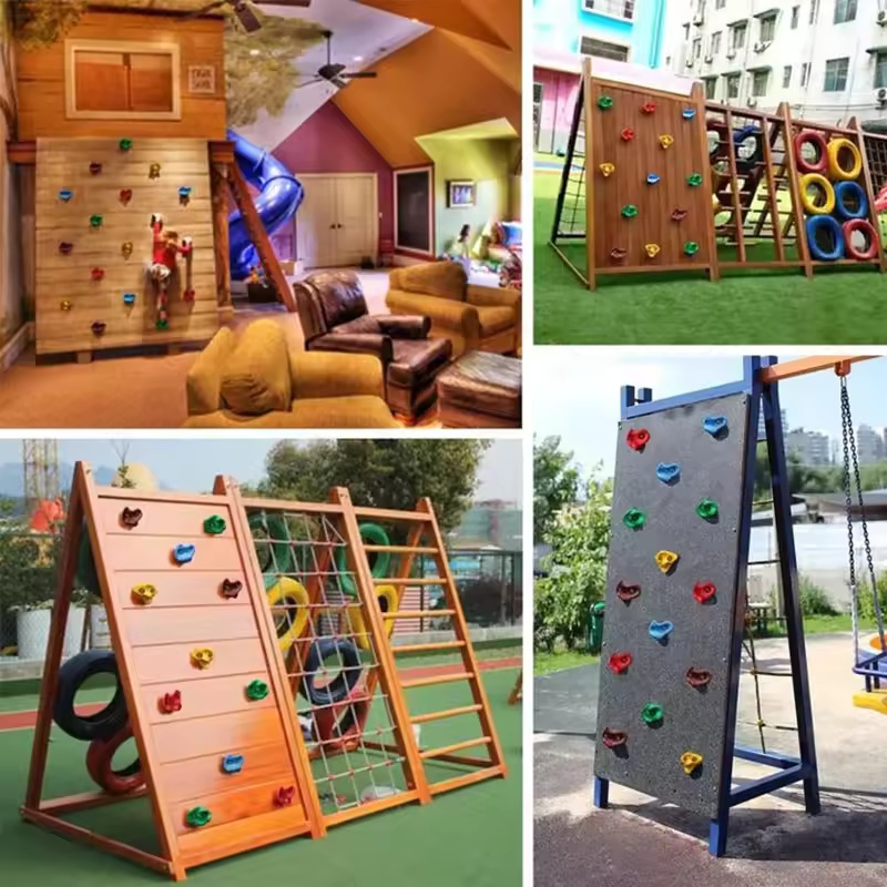 10Pcs Rock Climbing Rock Wall  - Kids Outdoor Climbing Frame review and price