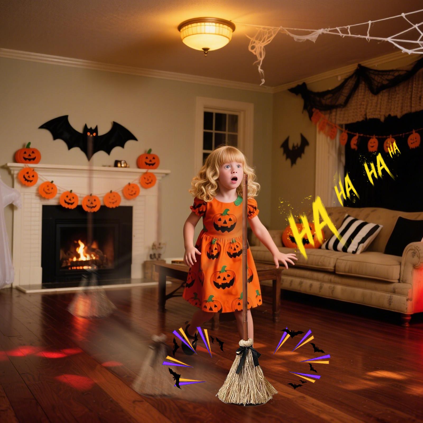 Witch Broom Battery Powered Fu - Kids Outdoor Broom review and price