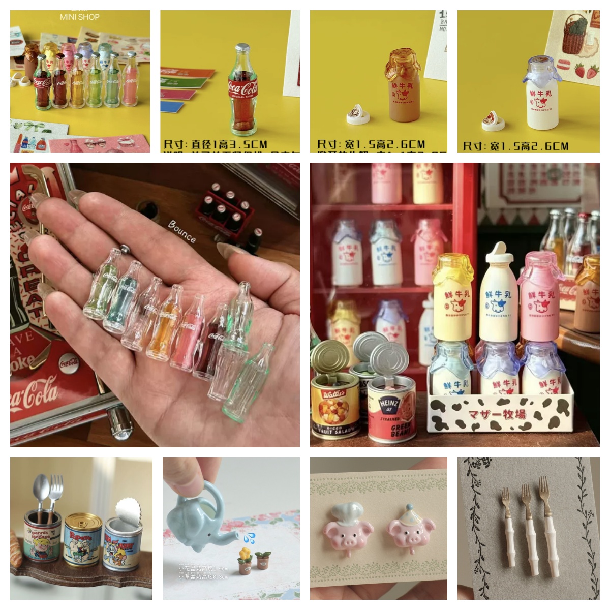 Mini Cola Milk Bottle Set 6 Co - Kids Outdoor Kitchen Accessories review and price