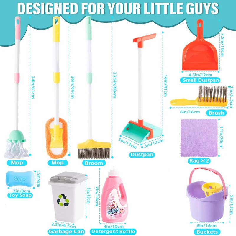 16pcs Kids Cleaning Set - Home - Kids Outdoor Broom review and price