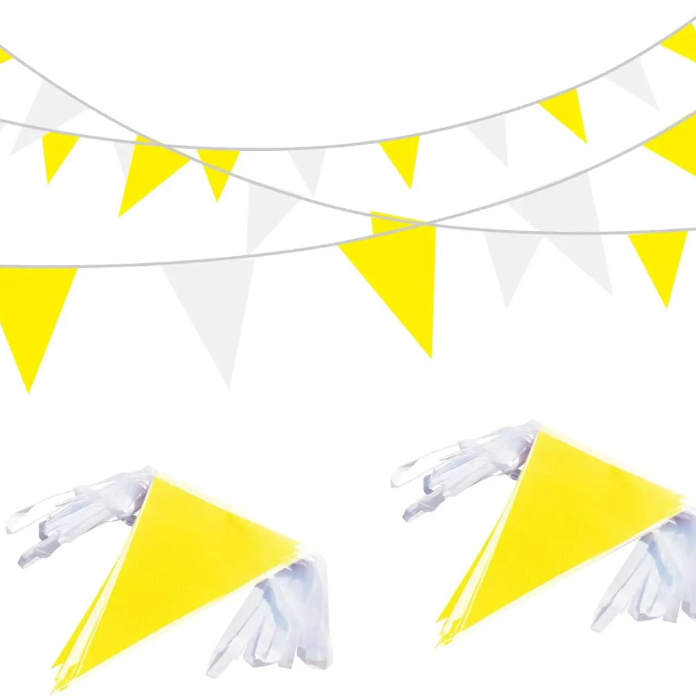 32.8FT Yellow White Pennant Ba - Q Kids Outdoor review and price