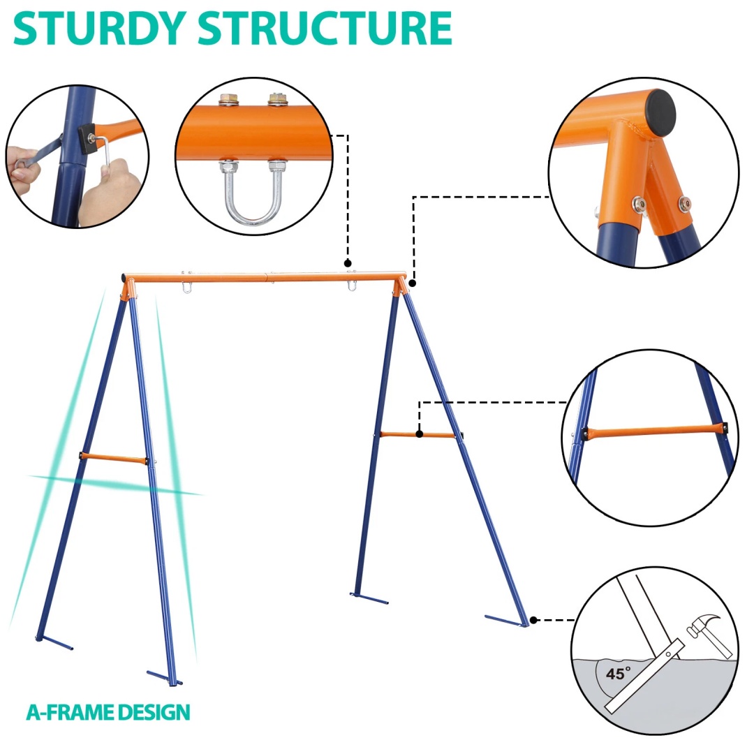 Swing Stand Frame Heavy Duty A - Kids Outdoor Furniture Set review and price